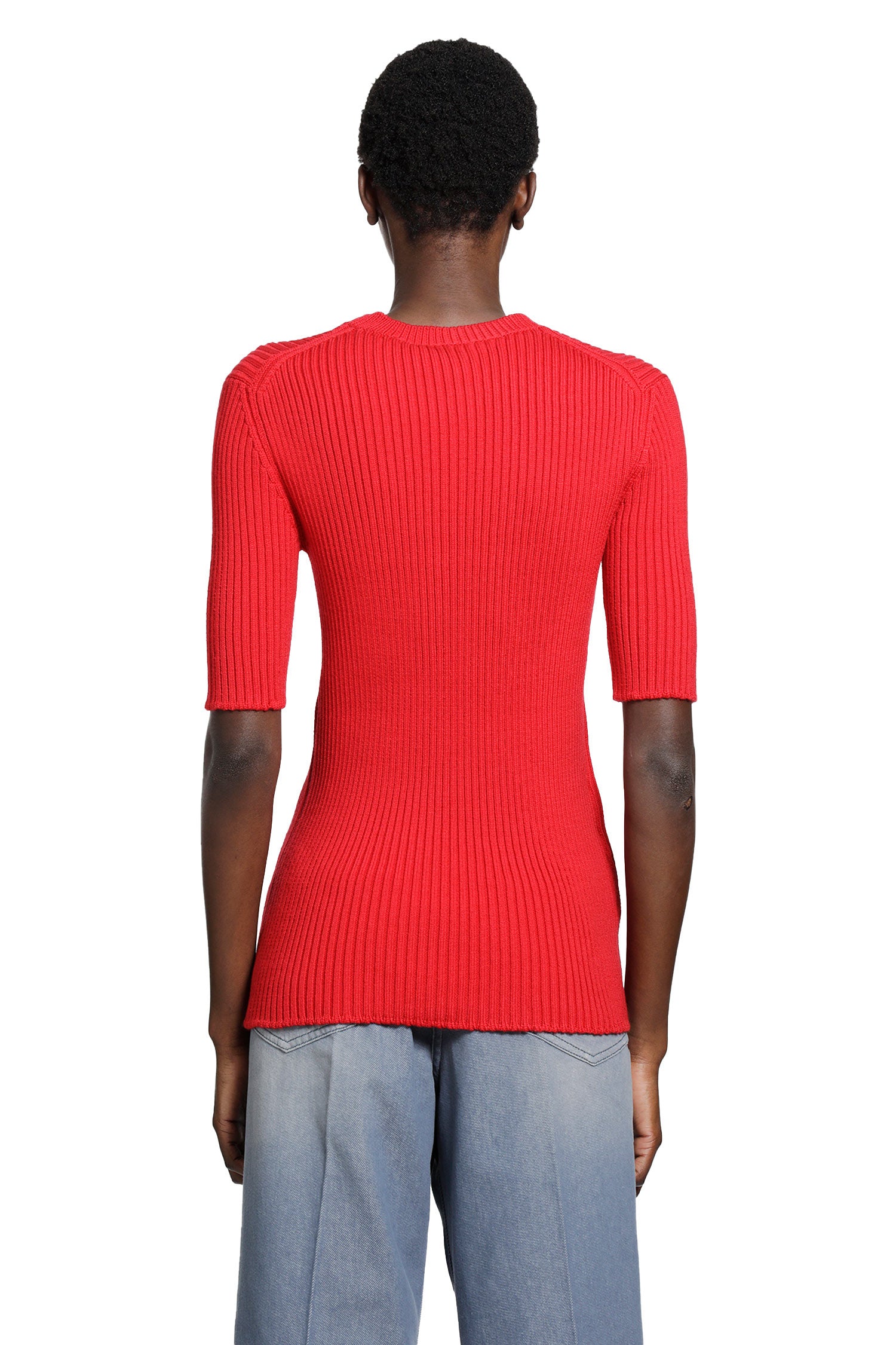 PRADA Rib-knit Crewneck Top woman