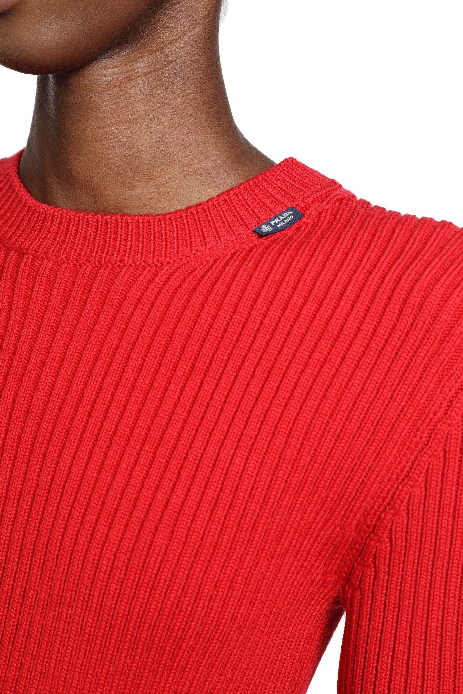 PRADA Rib-knit Crewneck Top woman