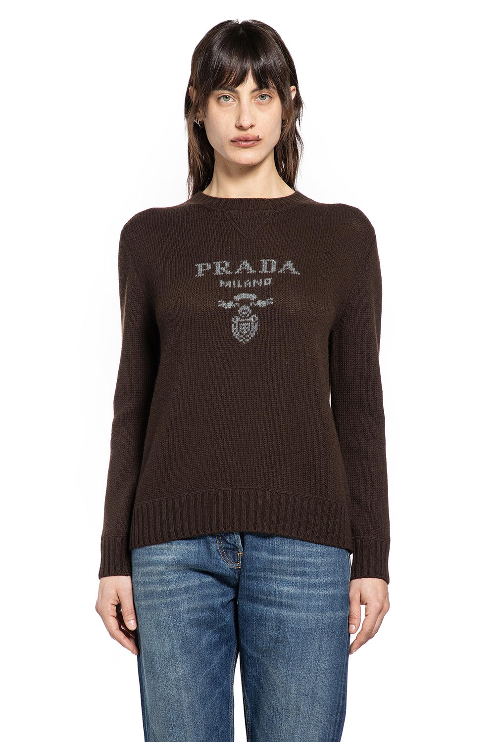 PRADA Cashmere Wool Logo Sweater woman