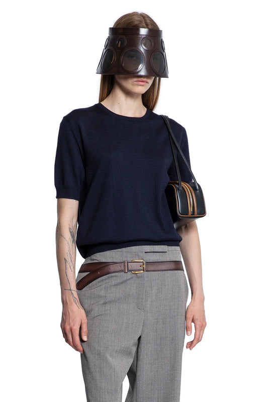 Wool Short Sleeve Crewneck Sweater - Antonioli.eu