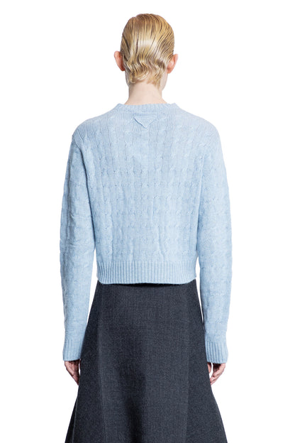 PRADA WOMAN BLUE KNITWEAR