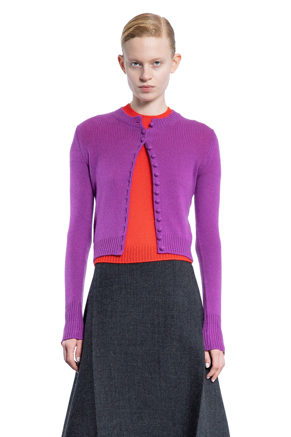 PRADA WOMAN PURPLE KNITWEAR