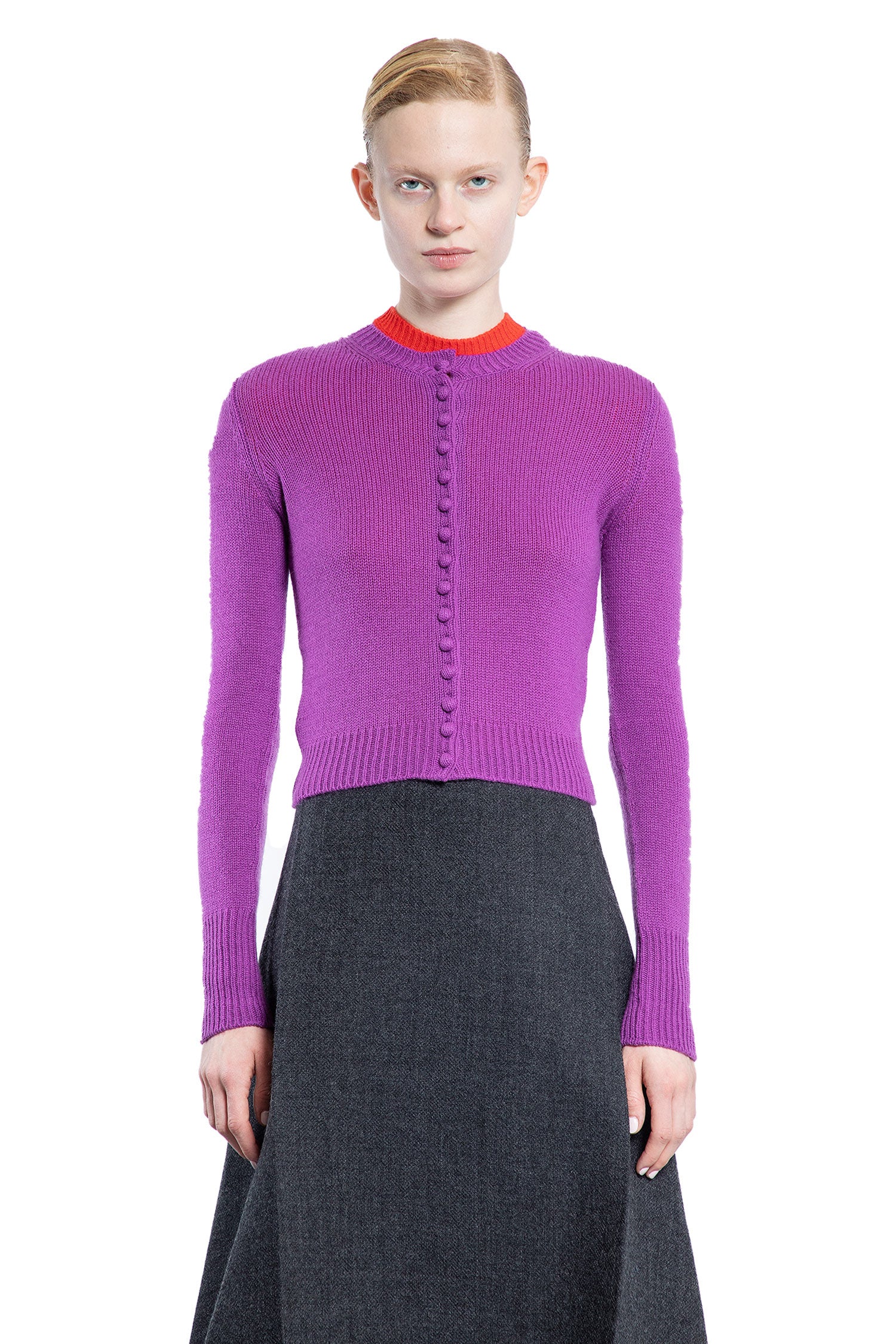 PRADA WOMAN PURPLE KNITWEAR