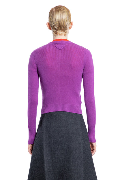 PRADA WOMAN PURPLE KNITWEAR