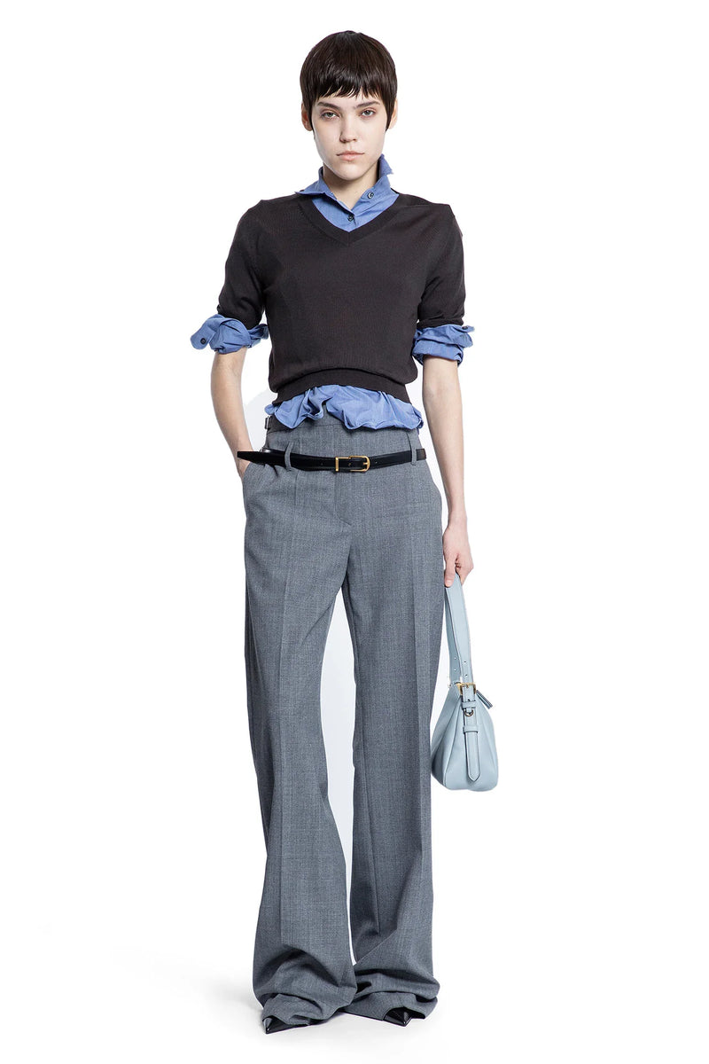 Technical Wool Pants With Belt - Antonioli.eu