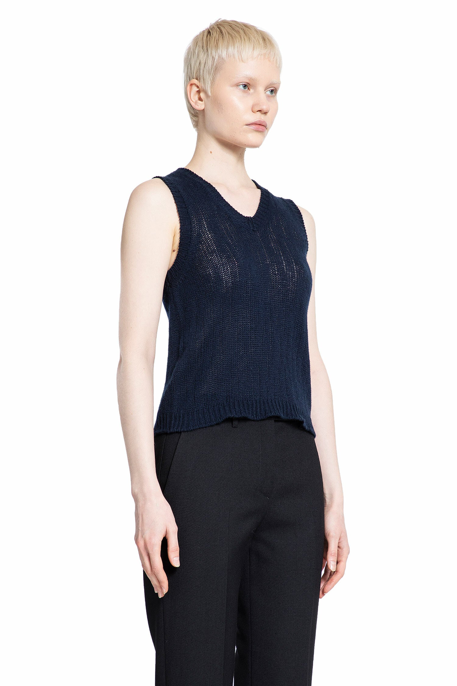 PRADA WOMAN BLUE KNITWEAR