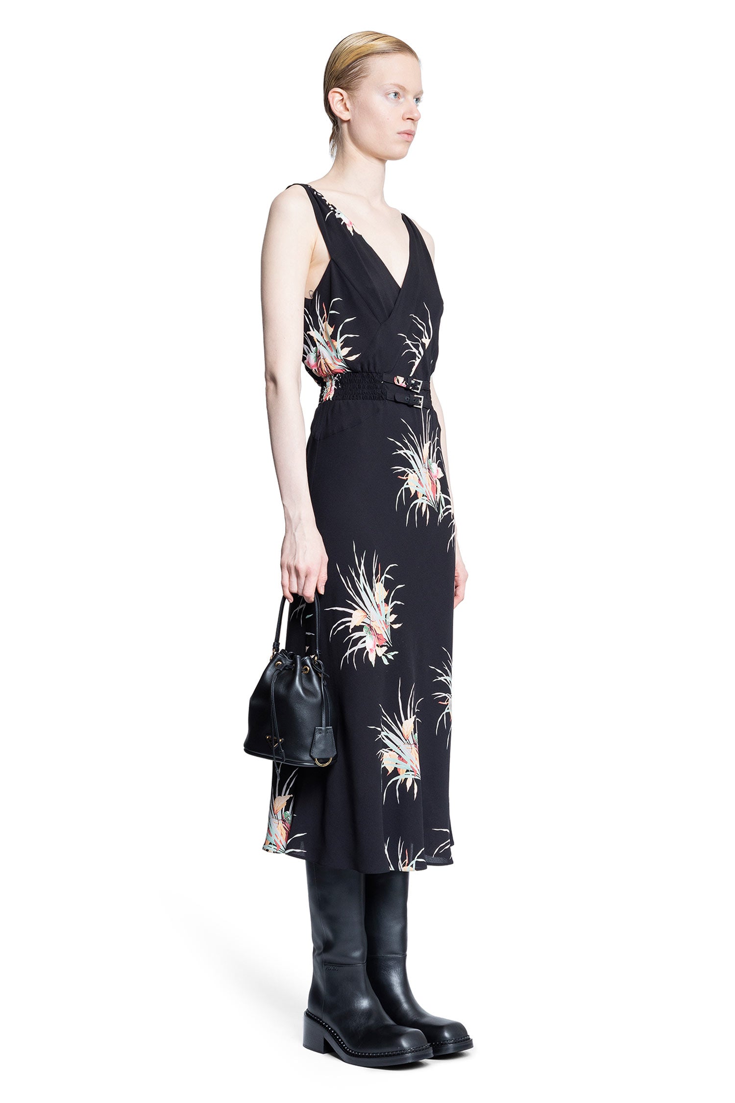 PRADA WOMAN BLACK DRESSES