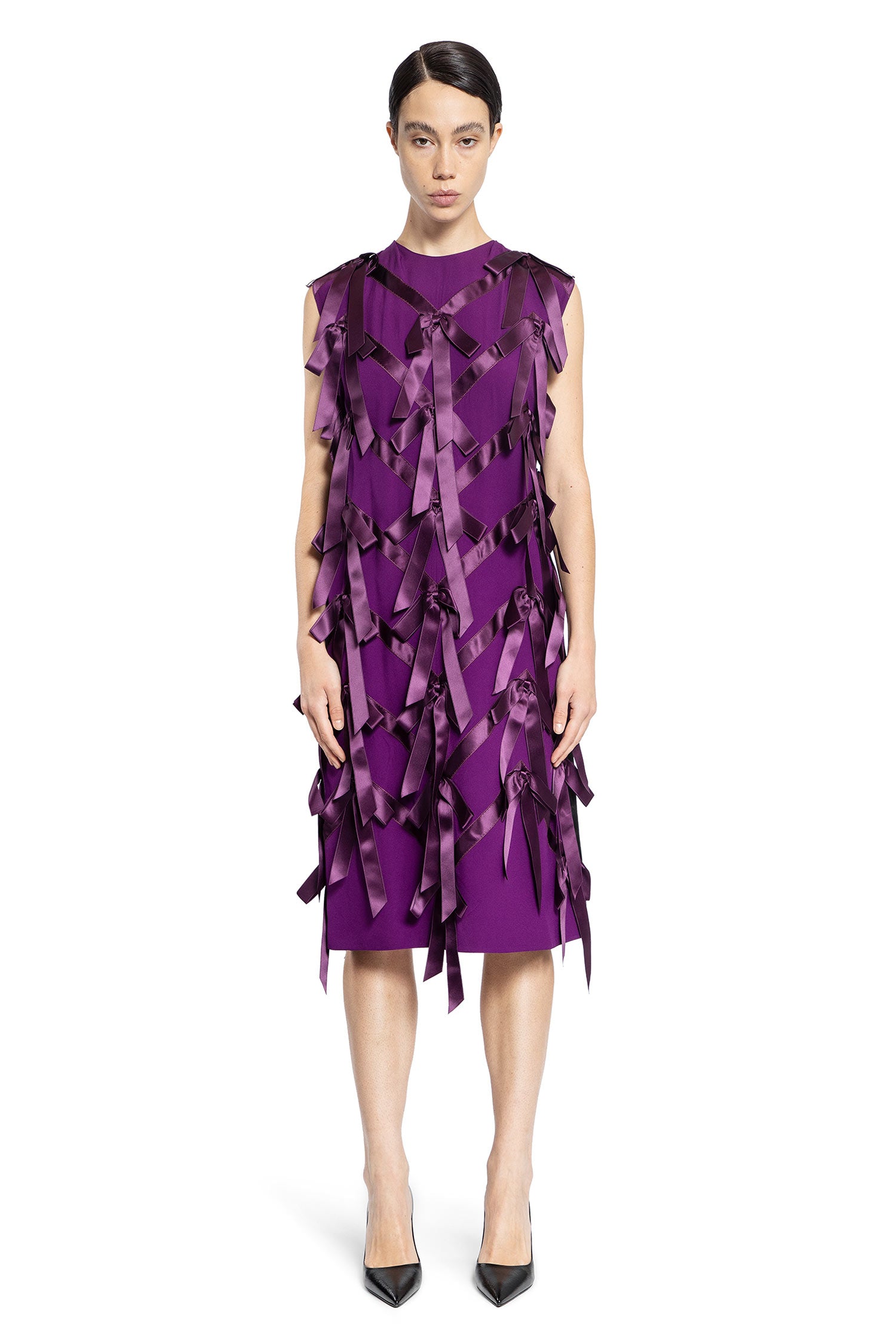 PRADA WOMAN PURPLE DRESSES