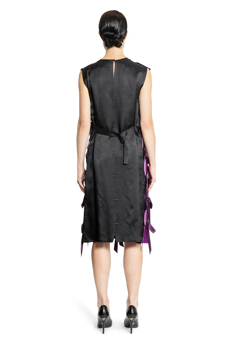 PRADA Sablé dress with bows woman