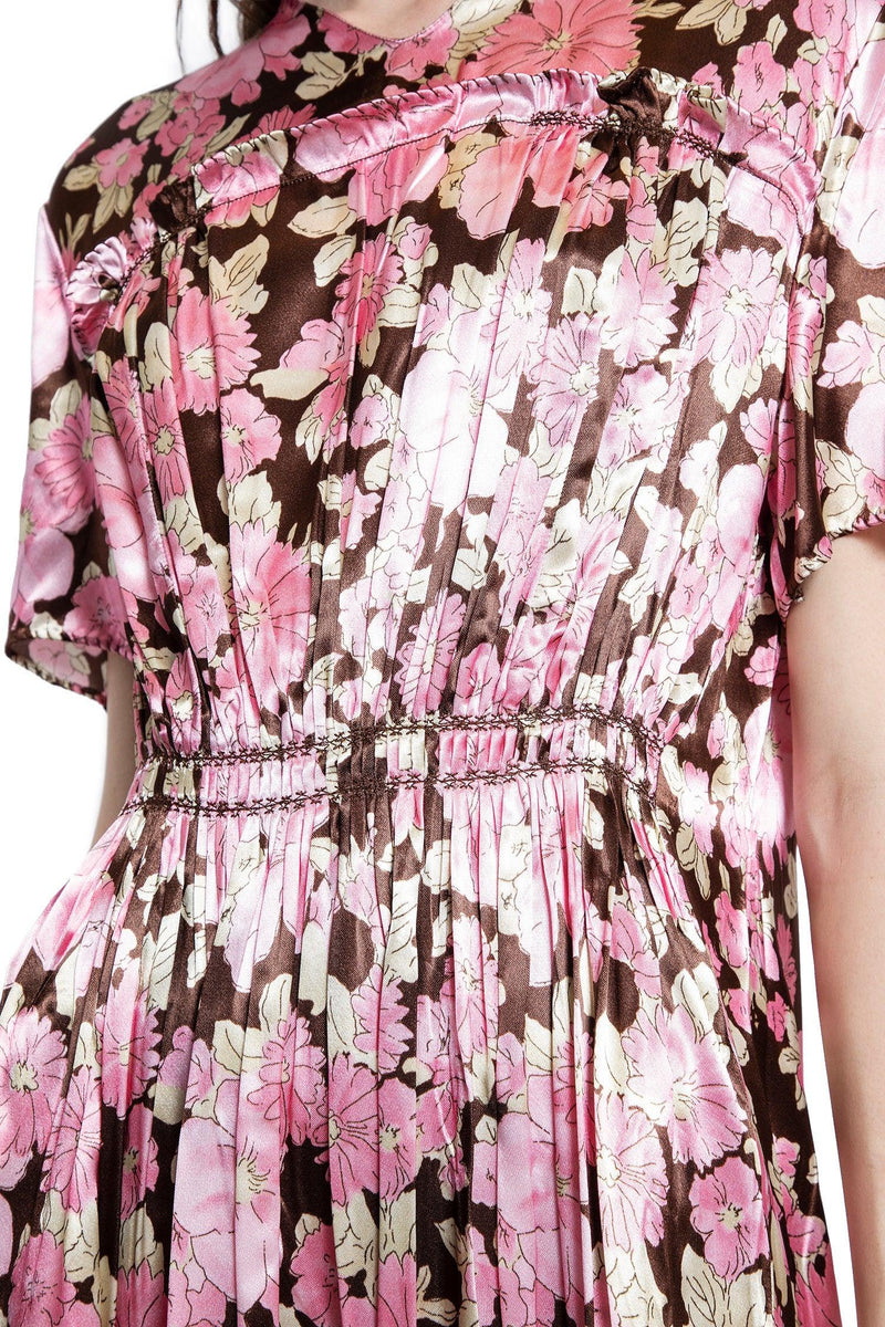 Embroidered Satin Midi Dress - Antonioli.eu