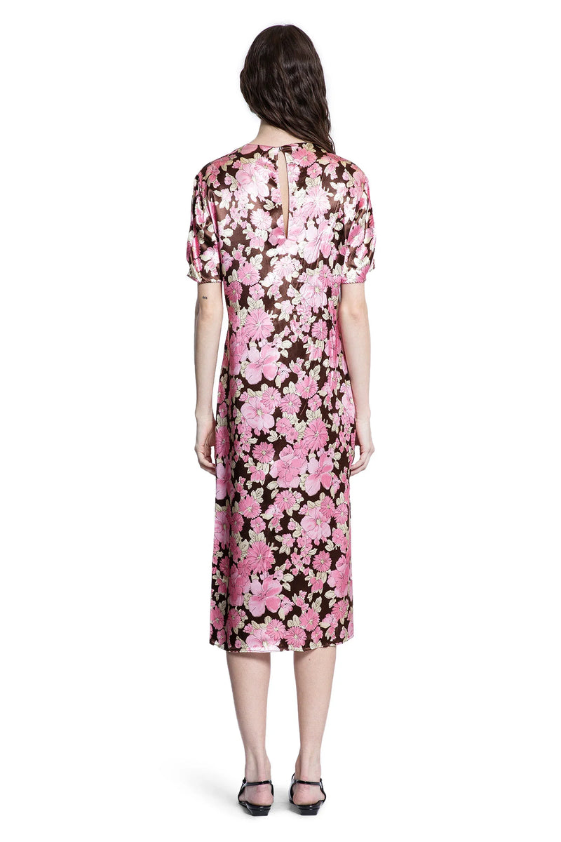 Embroidered Satin Midi Dress - Antonioli.eu