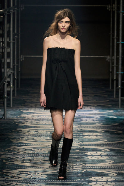 Chevron Wool Mini Dress