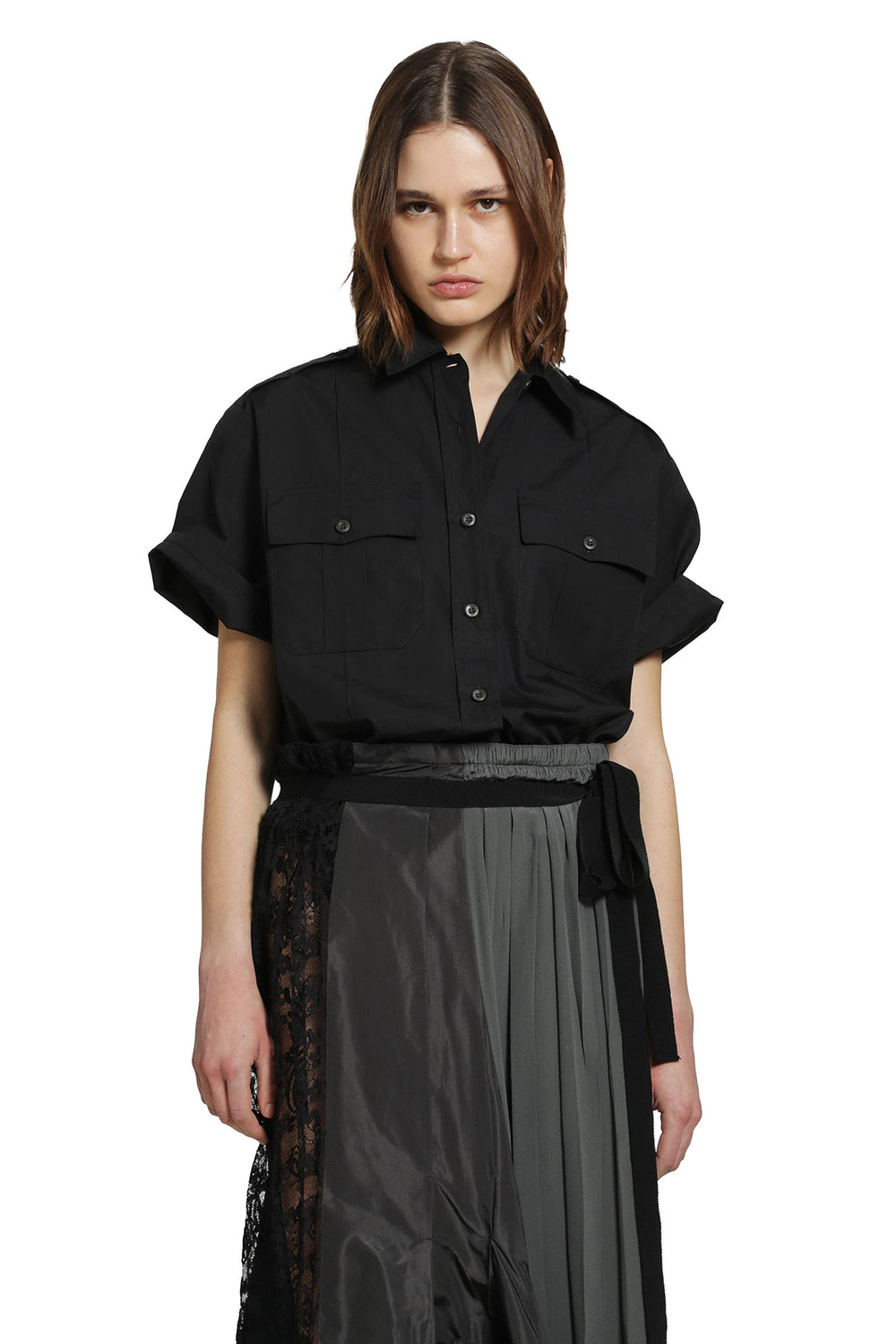 PRADA Short Sleeve Poplin Shirt woman
