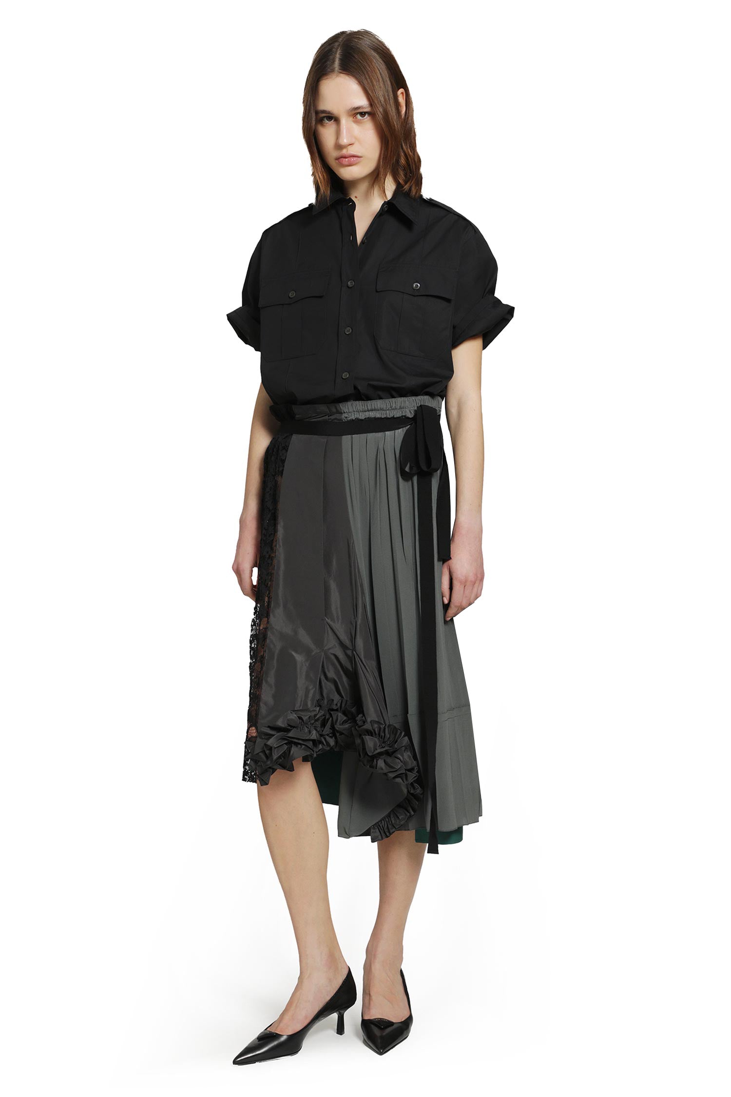 PRADA Short Sleeve Poplin Shirt woman