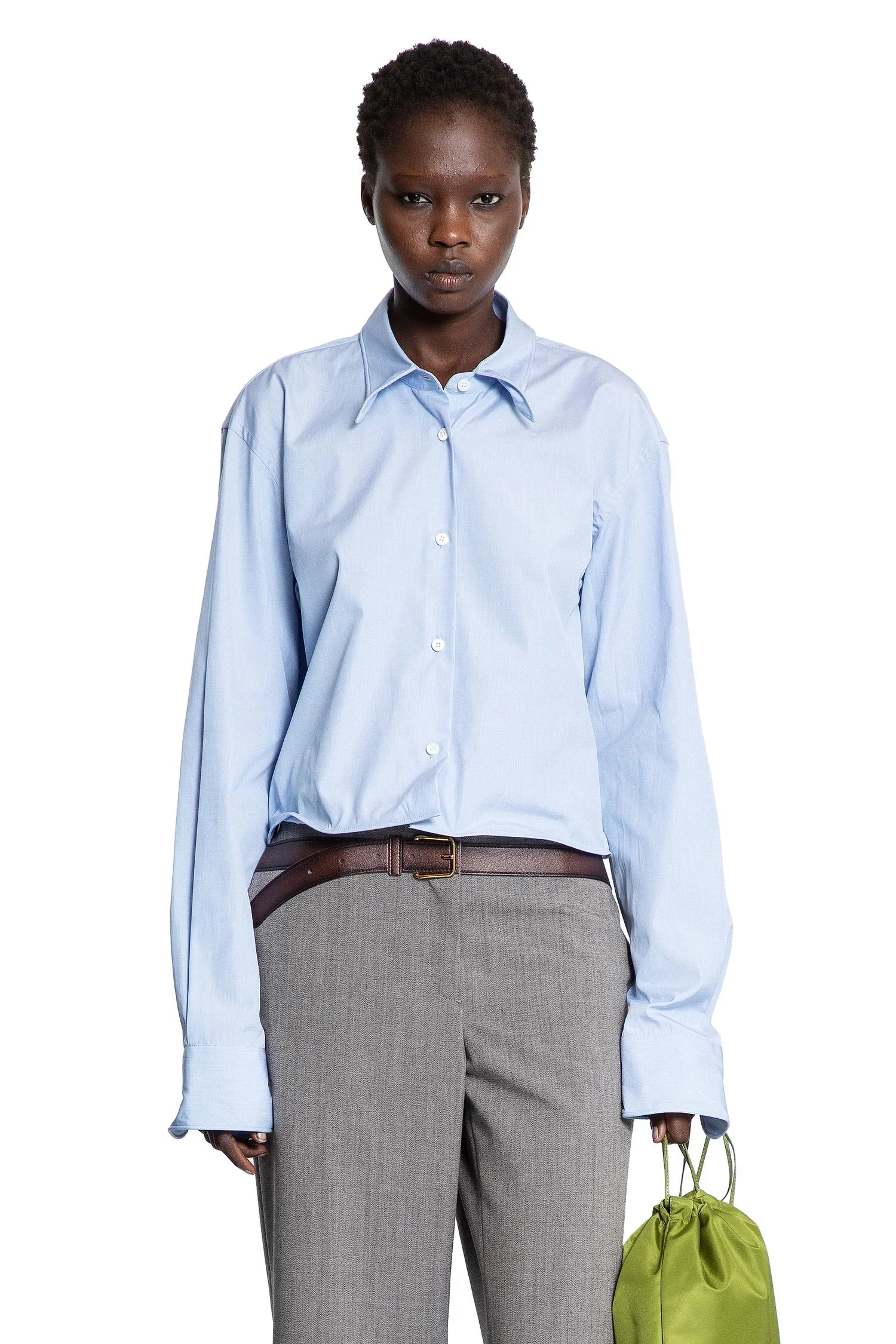 Ruffled Cotton Shirt - Antonioli.eu
