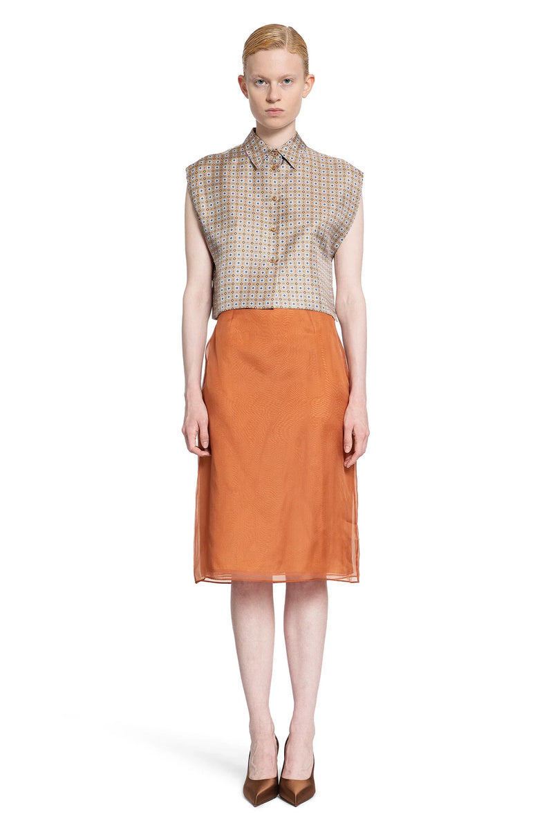 Sleeveless Floral Print Shirt - Antonioli.eu