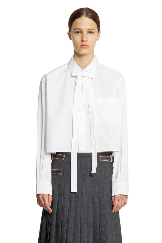 Cropped Shirt with Bow