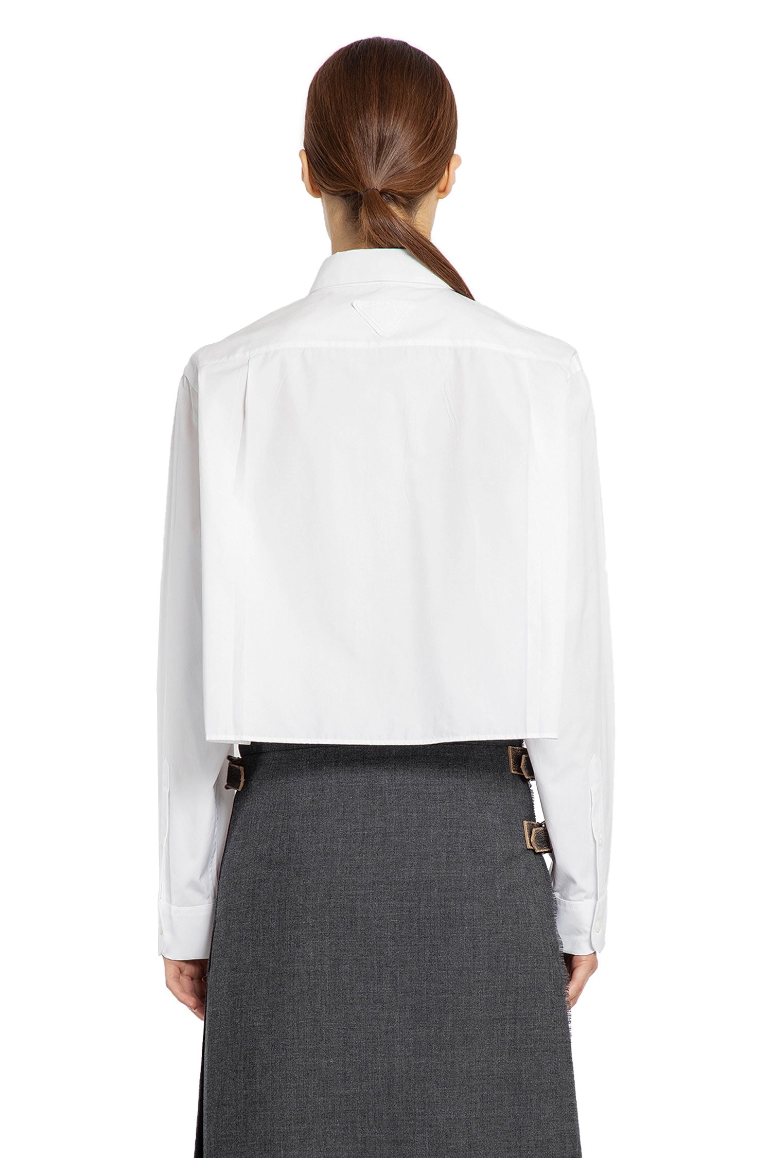Cropped Shirt with Bow