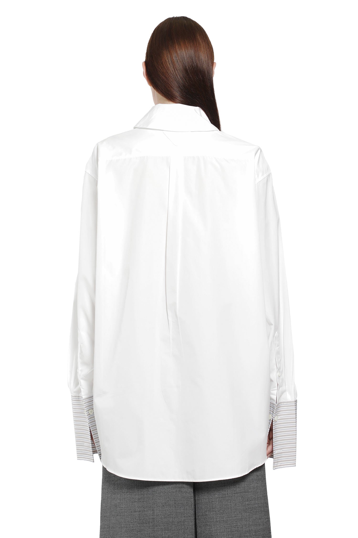 Layered Cotton Shirt with Bow