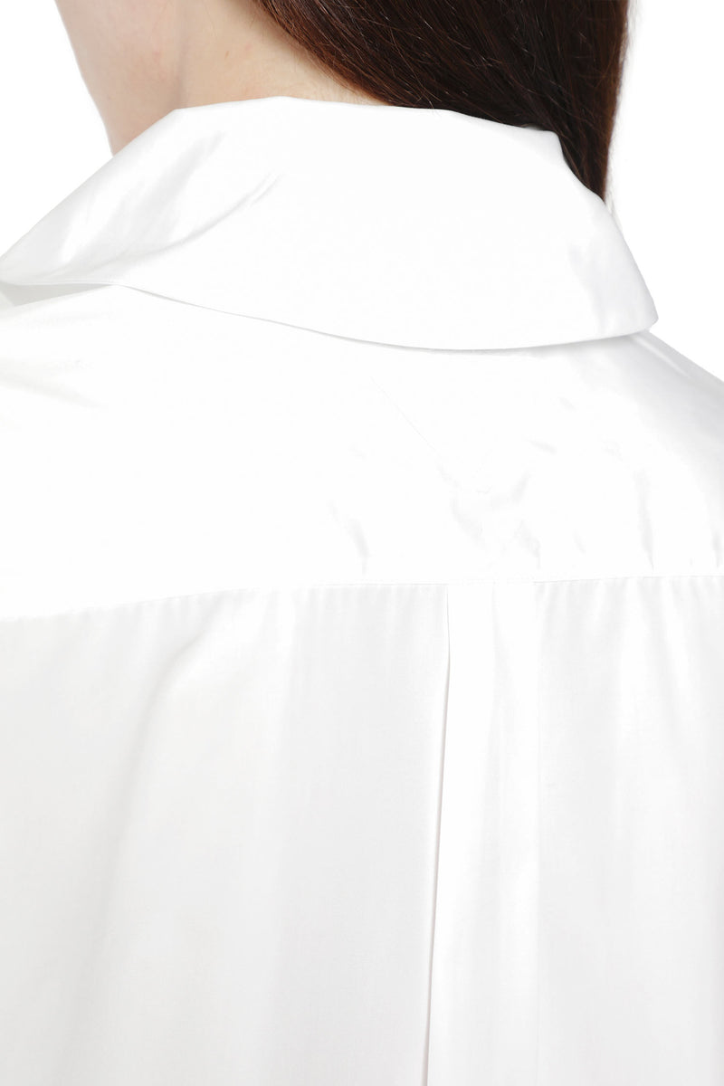 PRADA Layered Cotton Shirt with Bow woman