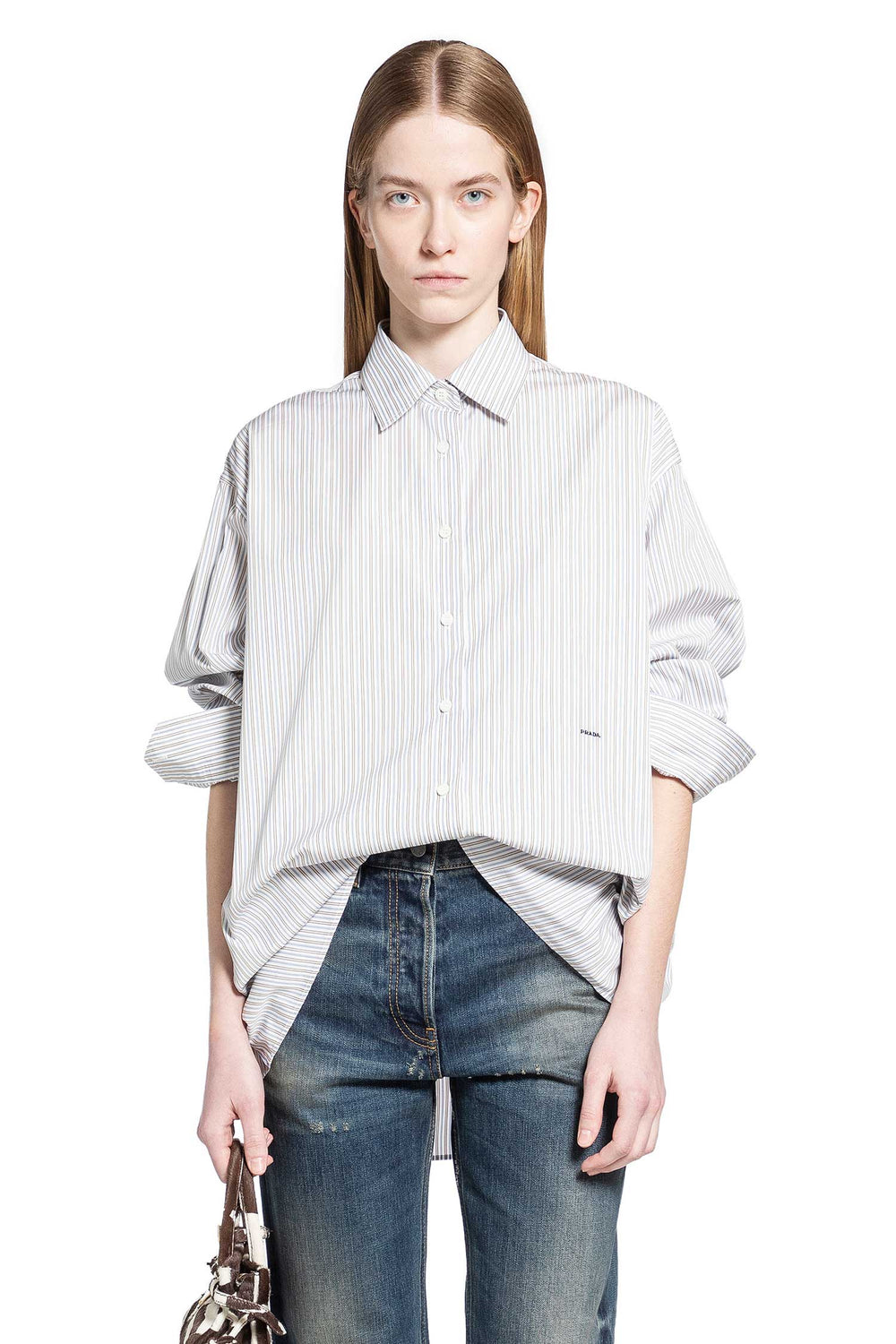 PRADA Striped Cotton Shirt woman