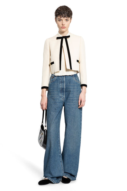 PRADA WOMAN OFF-WHITE JACKETS