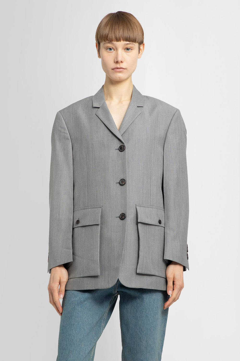 PRADA WOMAN GREY BLAZERS