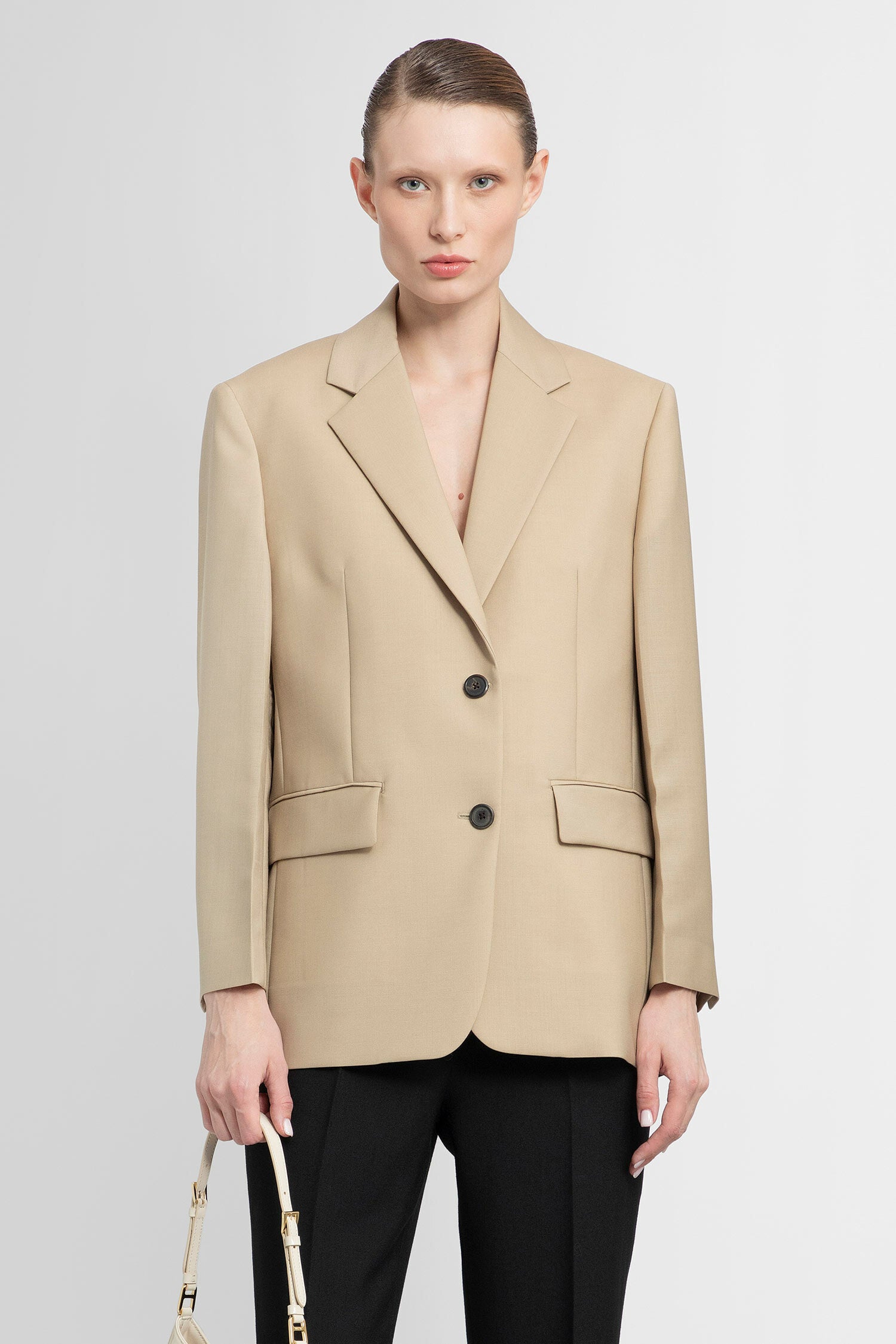 PRADA WOMAN BEIGE BLAZERS