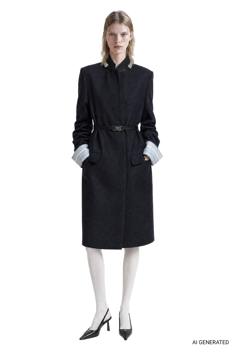PRADA Double Wool Coat woman