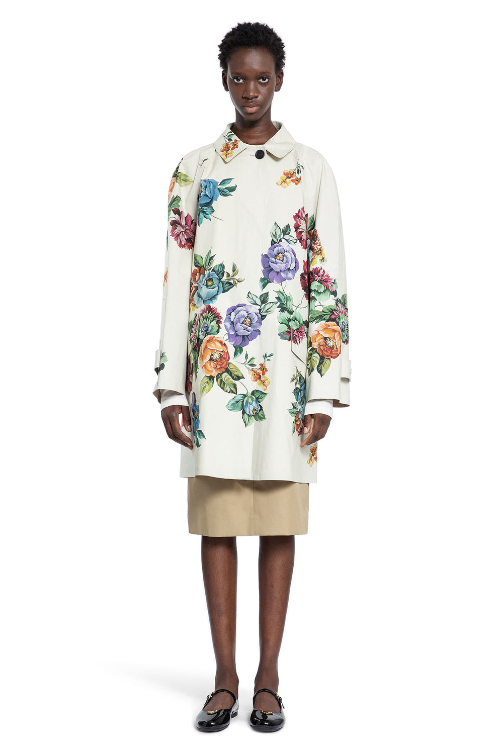 PRADA WOMAN OFF-WHITE COATS