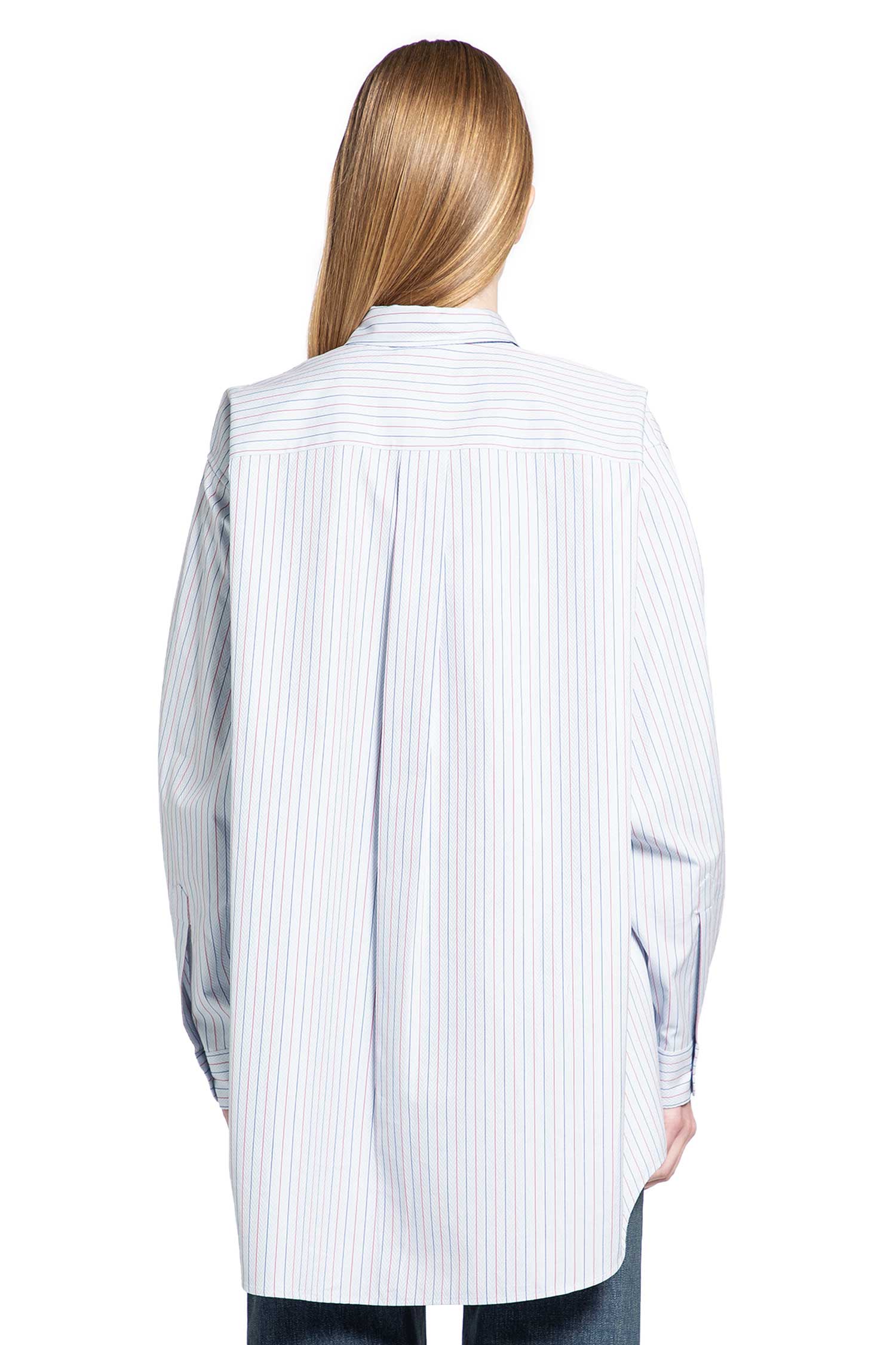 Herringbone Striped Cotton Shirt