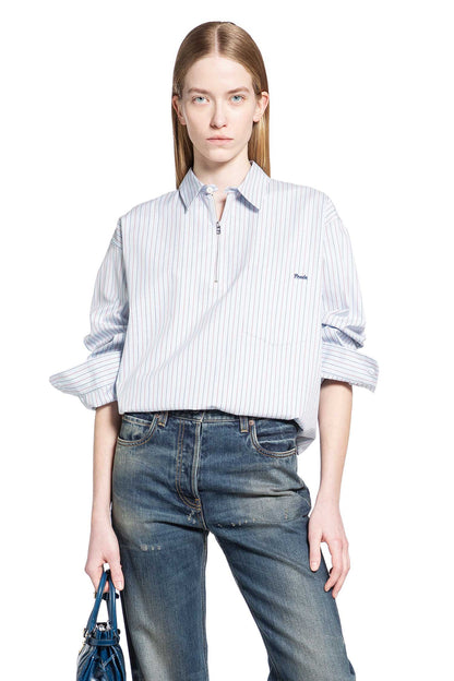 Herringbone Striped Cotton Shirt