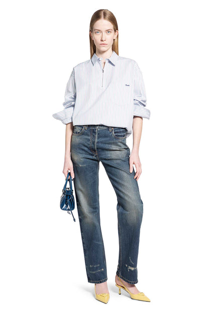 Herringbone Striped Cotton Shirt