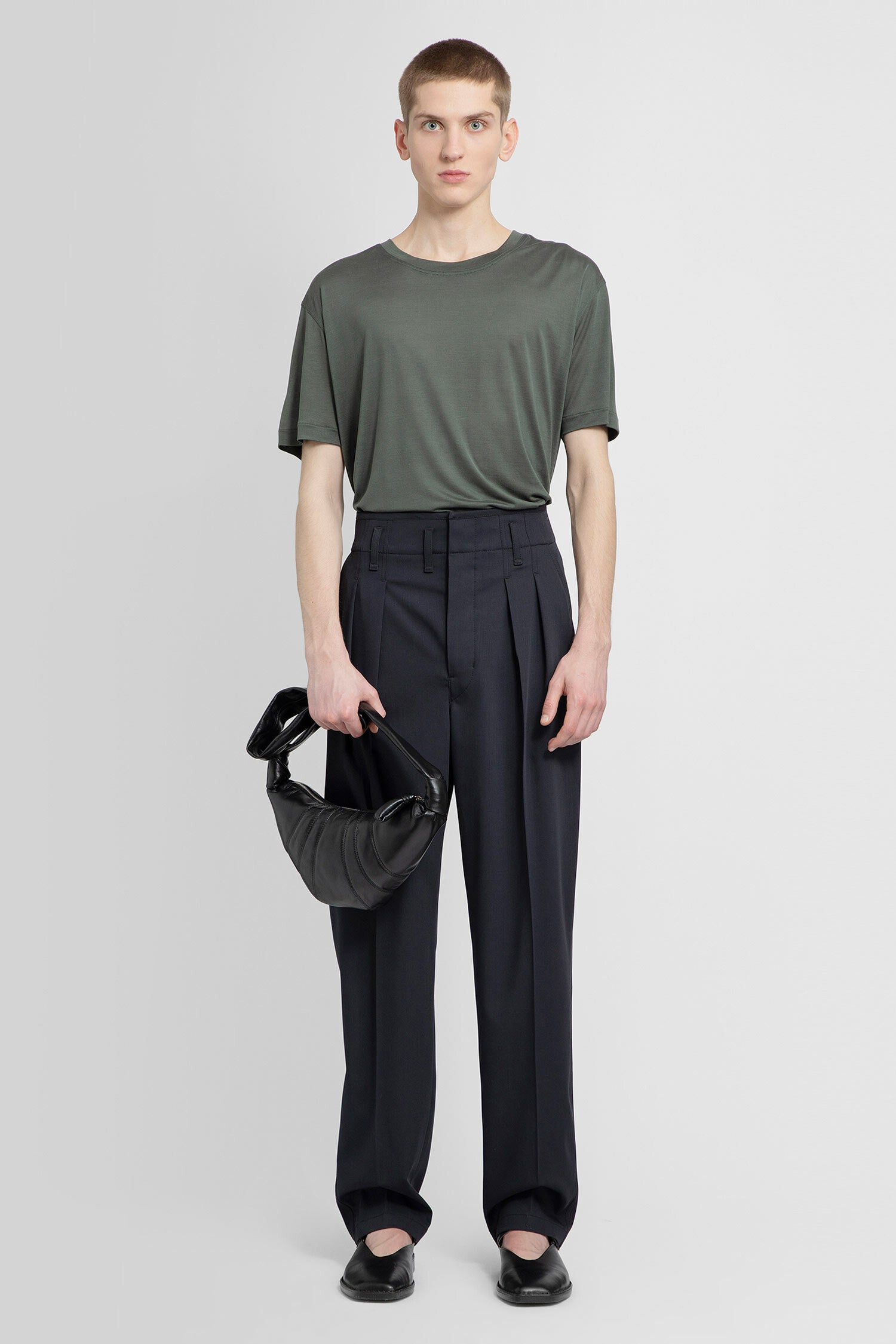 LEMAIRE MAN BLACK TROUSERS