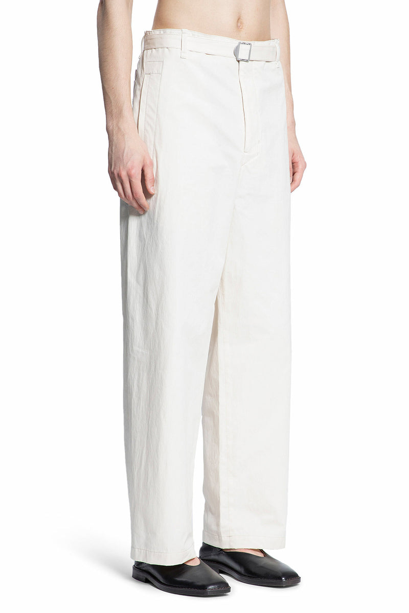 LEMAIRE MAN WHITE TROUSERS