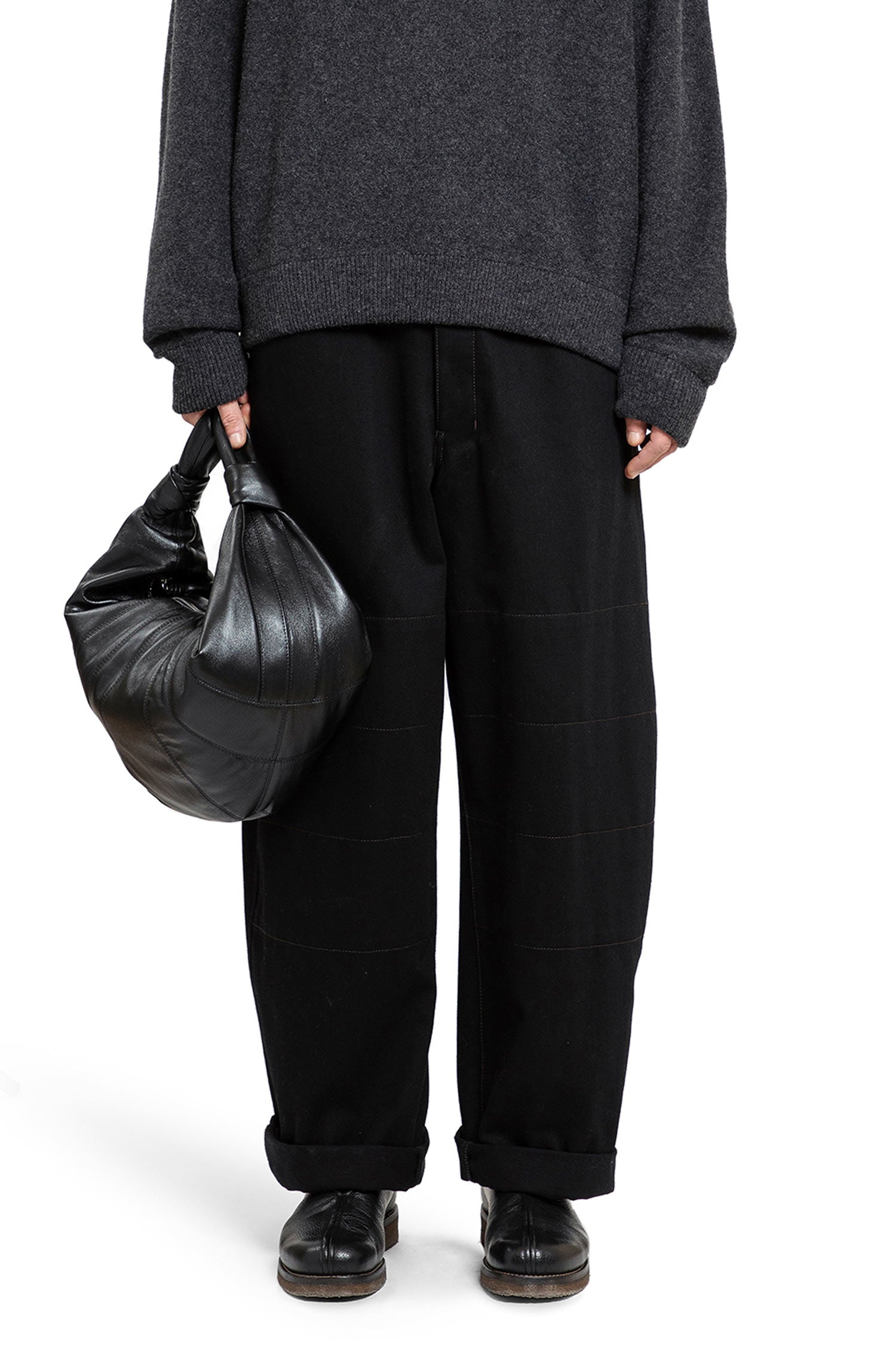 LEMAIRE MAN BLACK TROUSERS