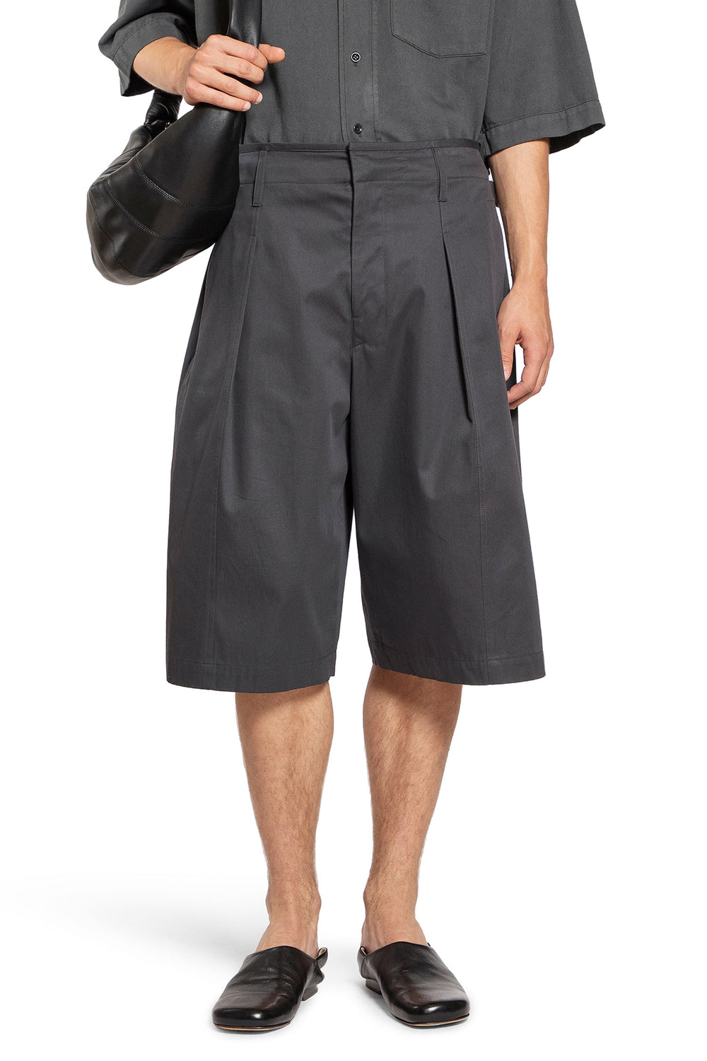 LEMAIRE MAN GREY SHORTS & SKIRTS