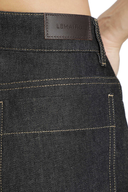 Denim High waisted Curved Pants