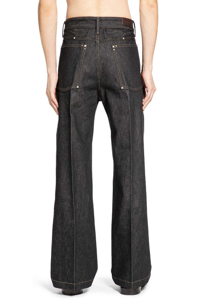 Wide Denim Pants with Studs