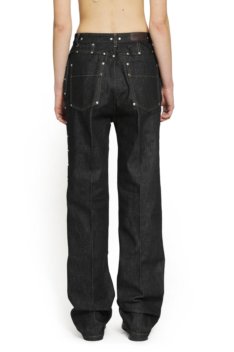 LEMAIRE High-Waisted Straight Pants with Studs woman