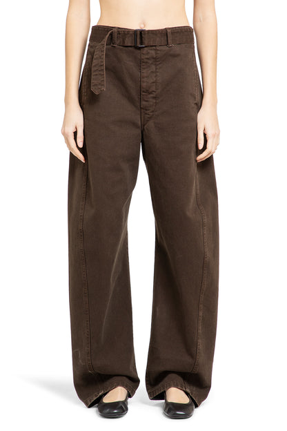 LEMAIRE WOMAN BROWN TROUSERS