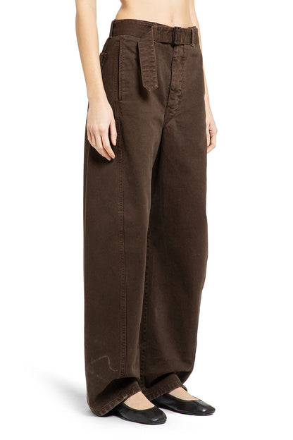 LEMAIRE WOMAN BROWN TROUSERS