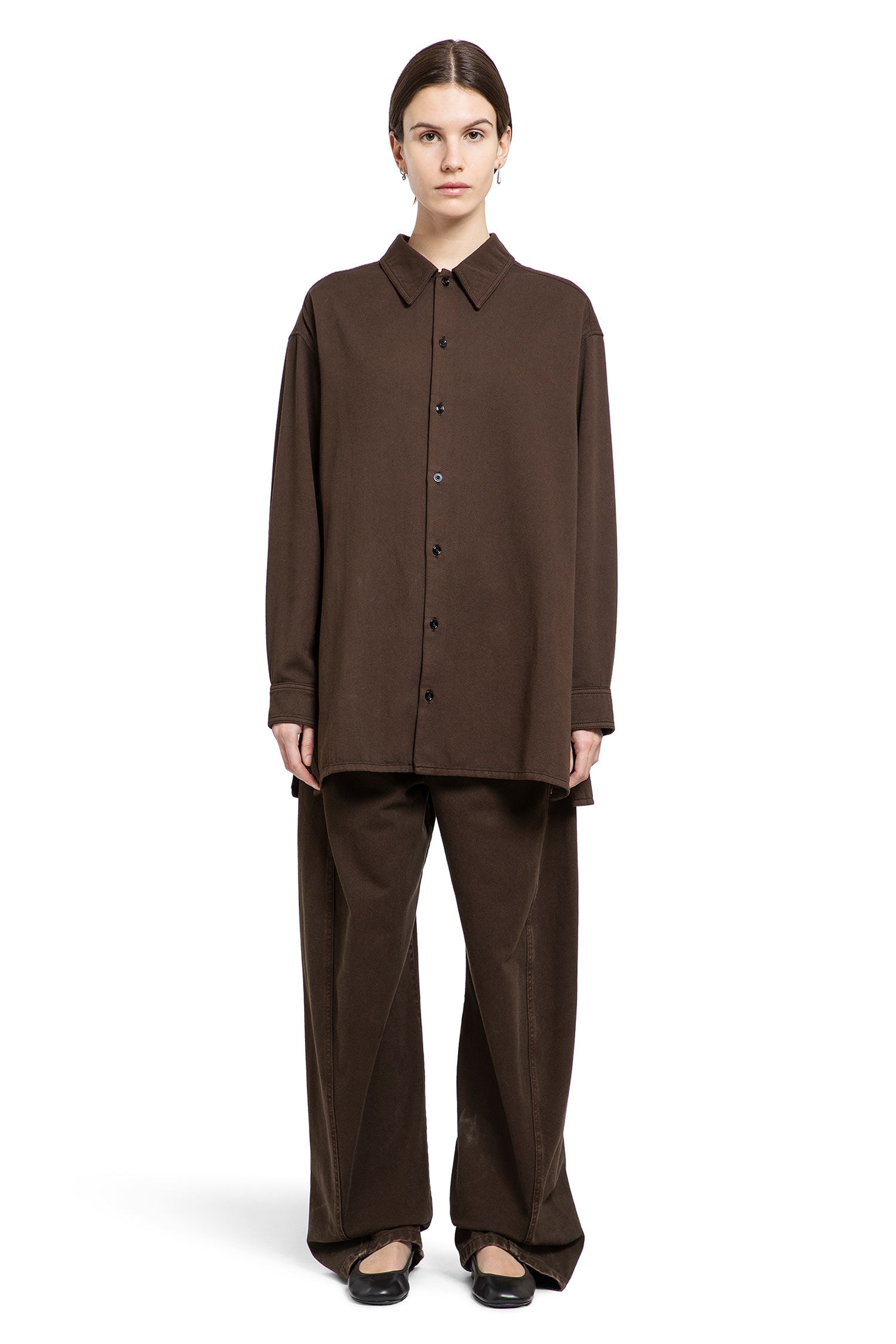 LEMAIRE WOMAN BROWN TROUSERS