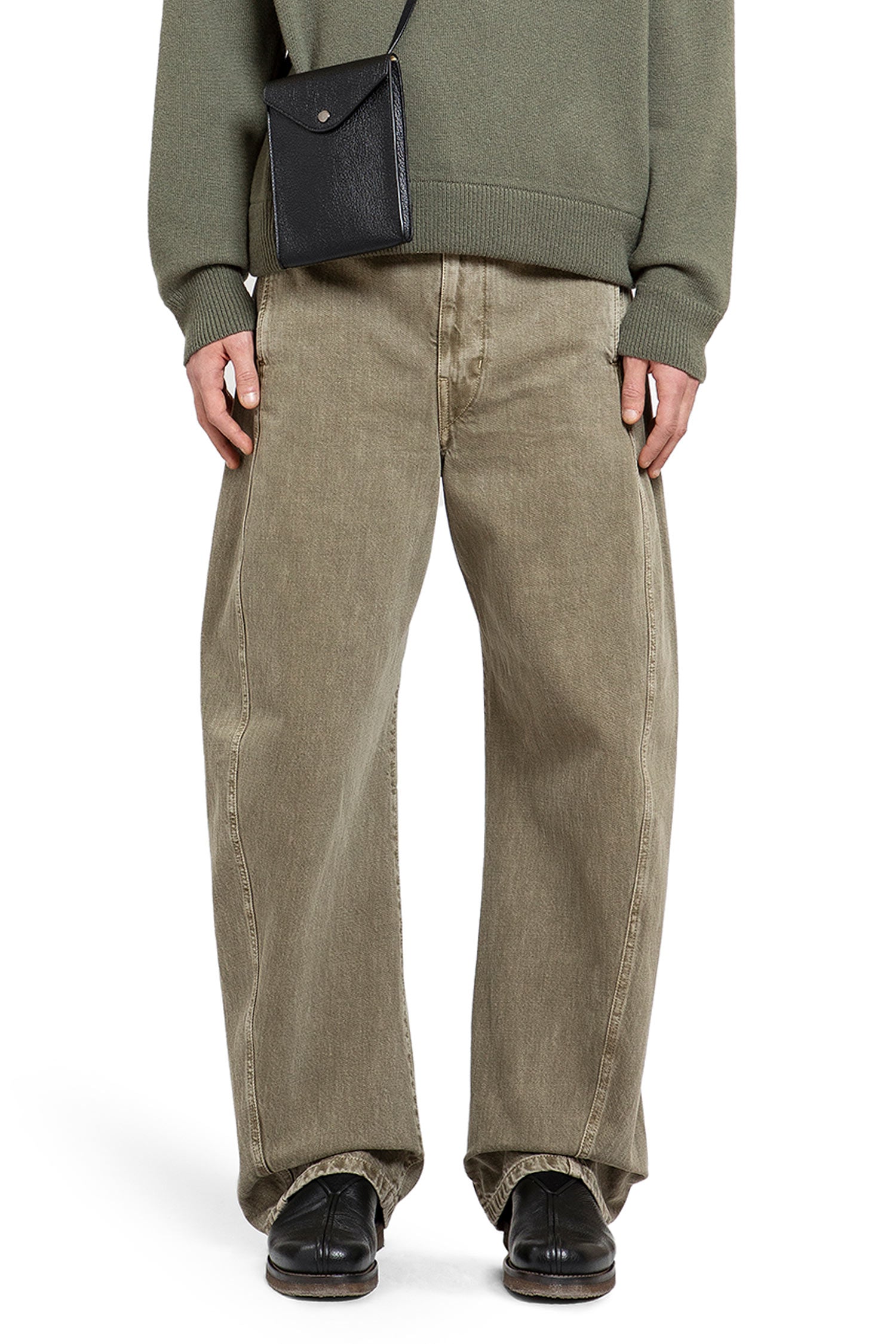 LEMAIRE MAN GREEN TROUSERS