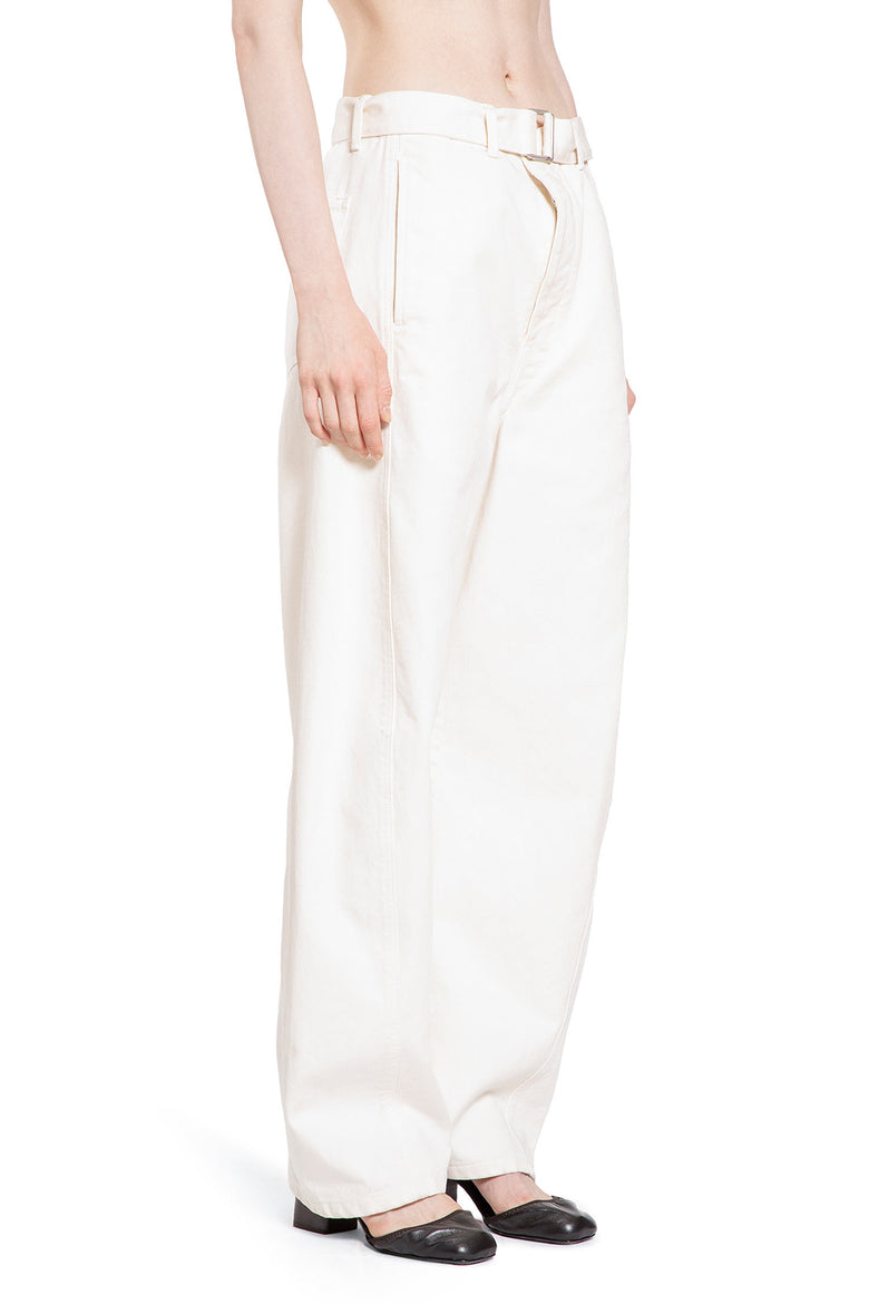 LEMAIRE WOMAN OFF-WHITE TROUSERS