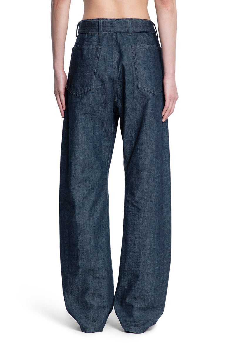 LEMAIRE Denim Wide-leg Twisted Belted Pants man