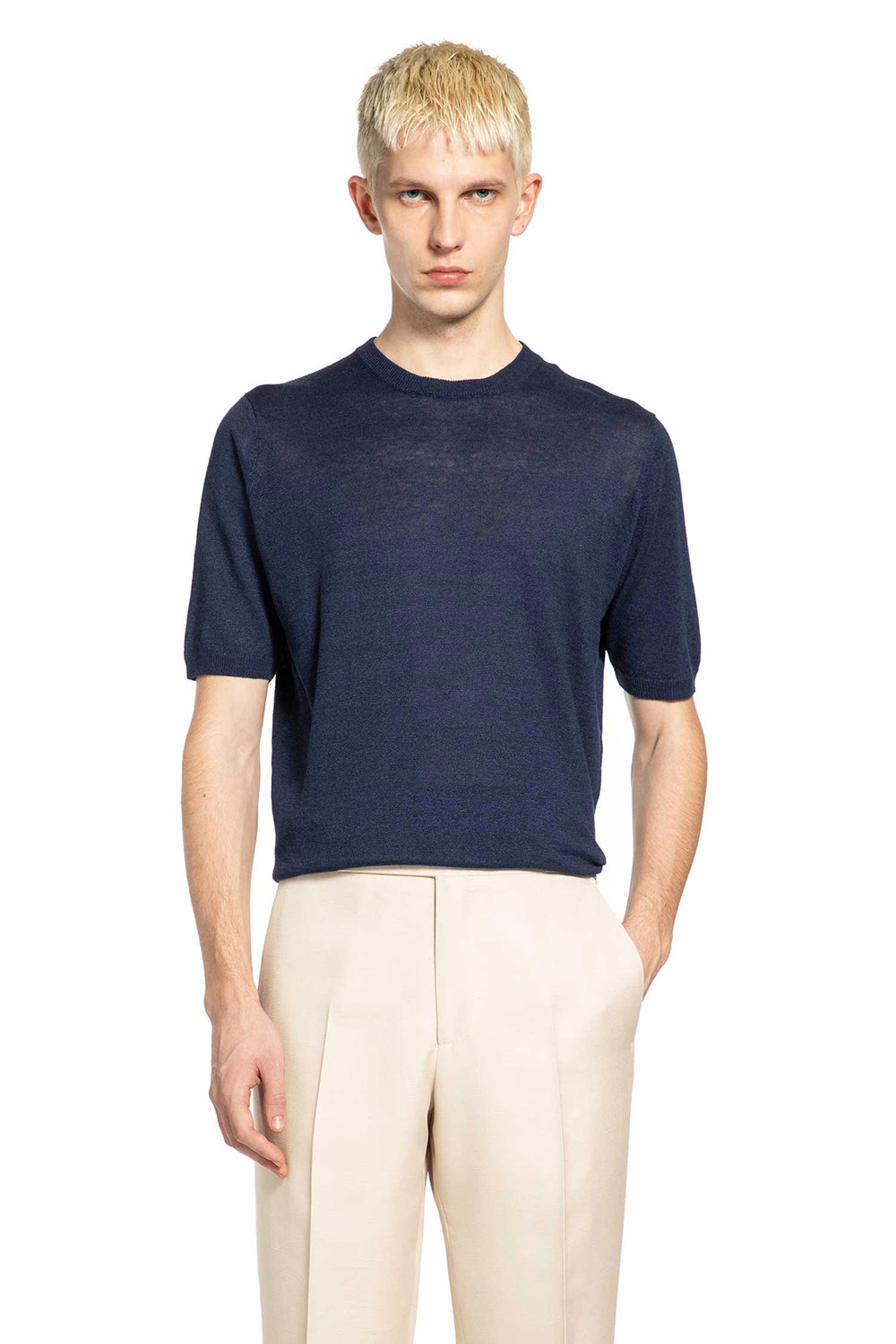 LARDINI Silk Knit T-Shirt man