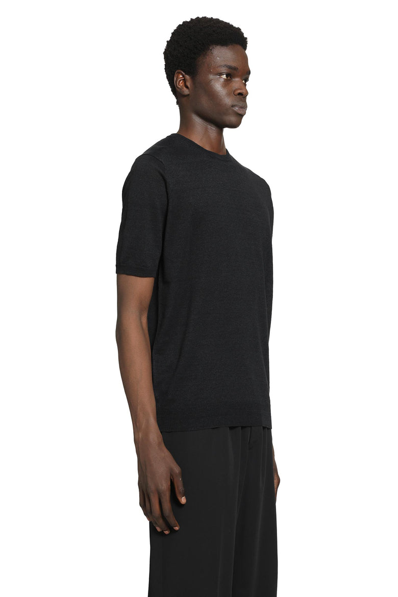 
              LARDINI Cotton Linen Jacquard Knit T-Shirt man
            