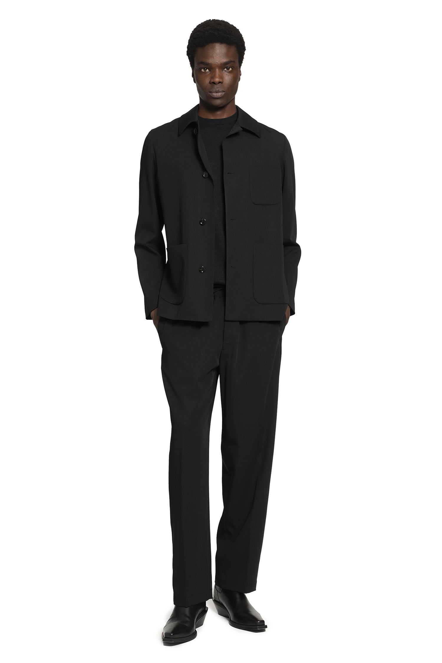 LARDINI Cotton Linen Jacquard Knit T-Shirt man