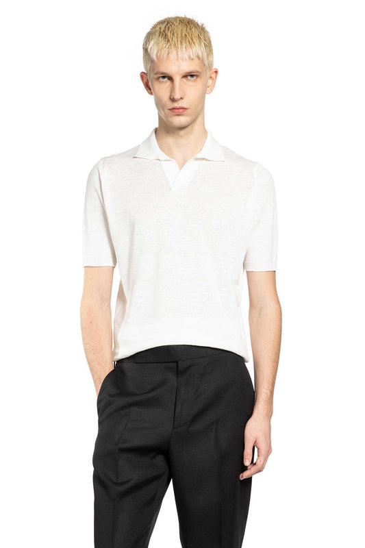 Cotton Linen Knit Polo